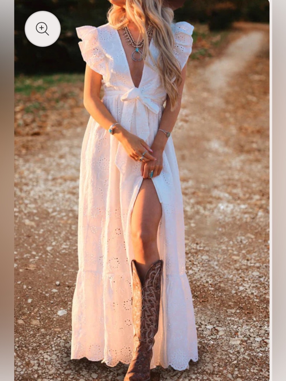 White Eyelet Maxi Dress